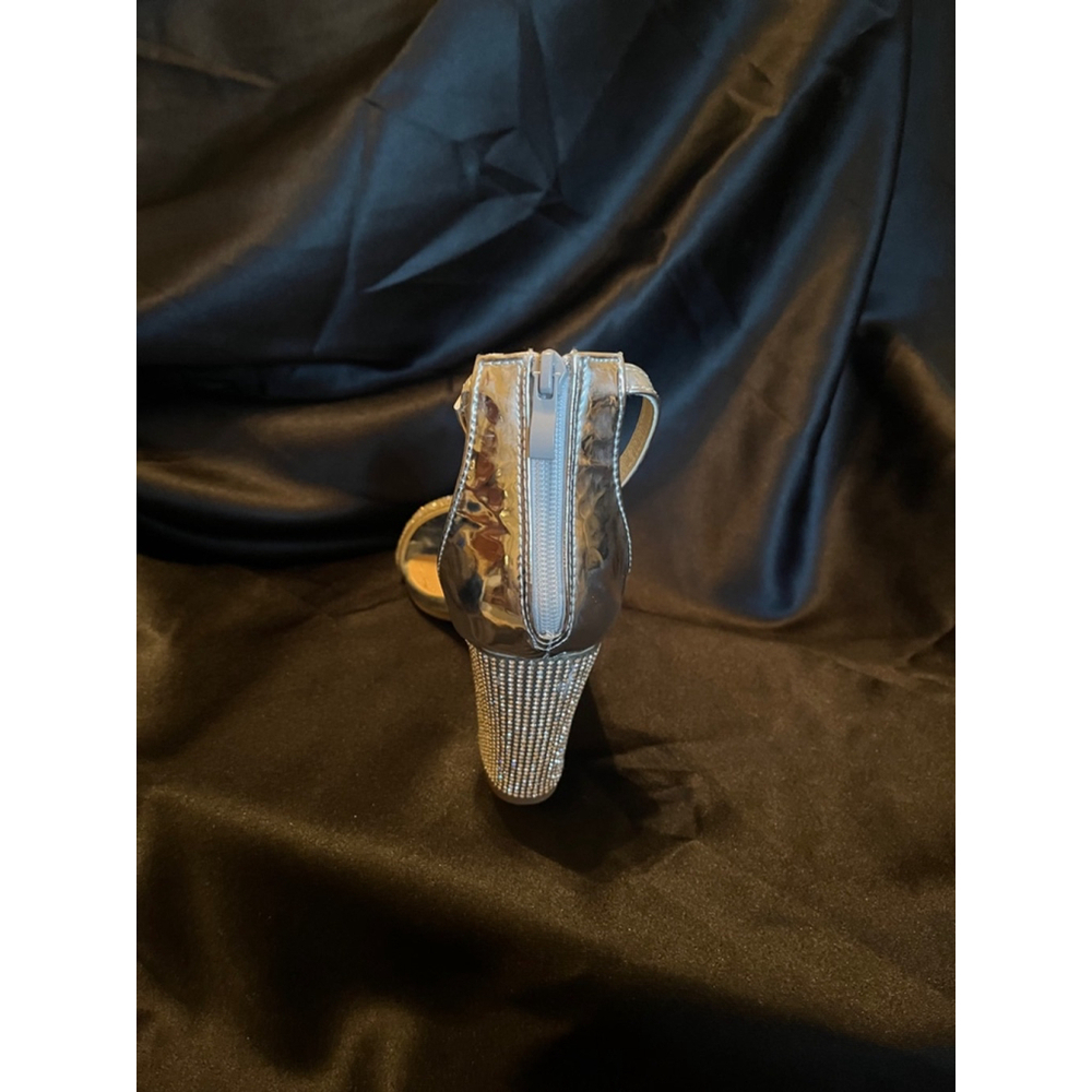 TOP MODA~ CHUNKY BLING HEELS.~8.5 NWOT - Picture 4 of 10